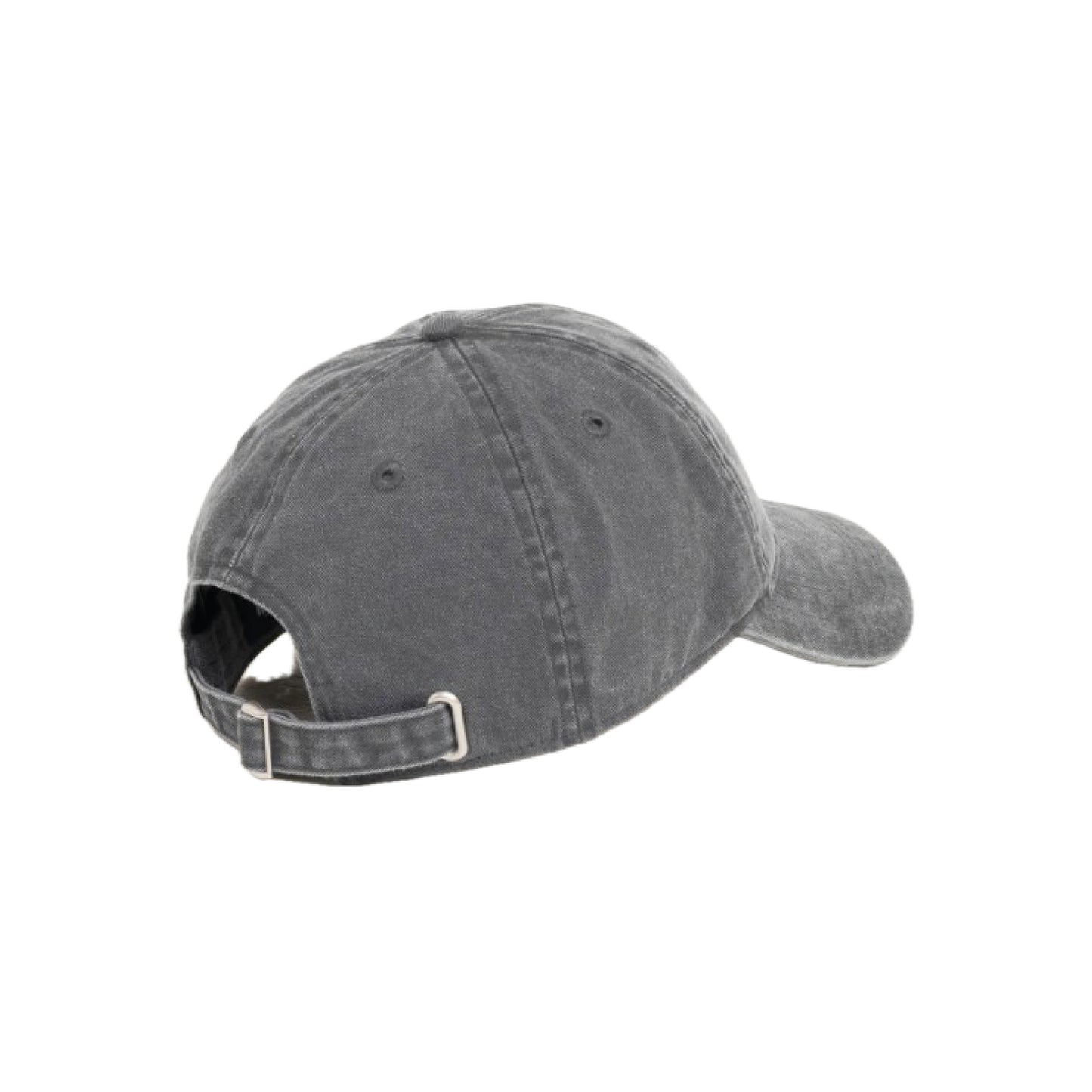 Stüssy Basic Cap Washed Charcoal embroidered logo detail