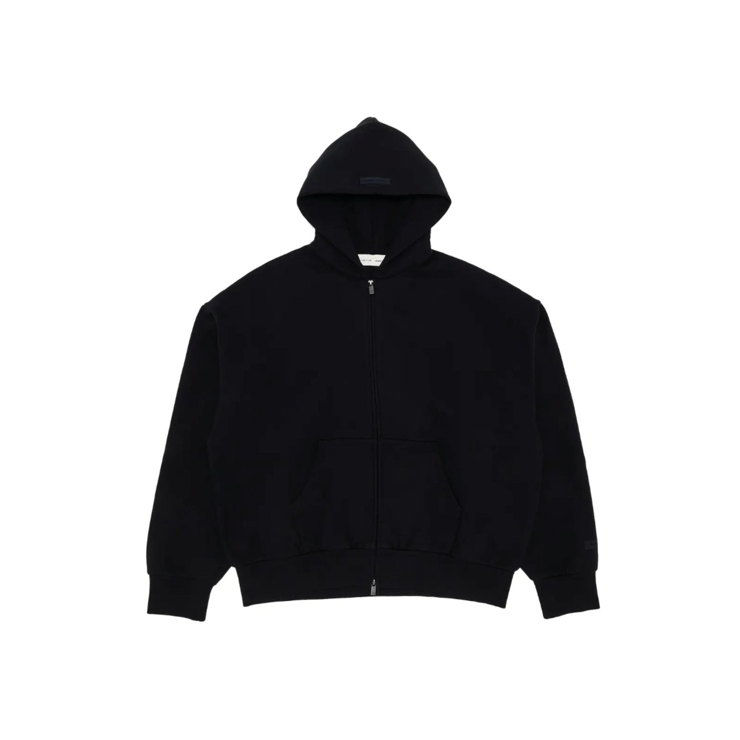 Fear of God Essentials Classic Full Zip-Up Hoodie 'Jet Black'