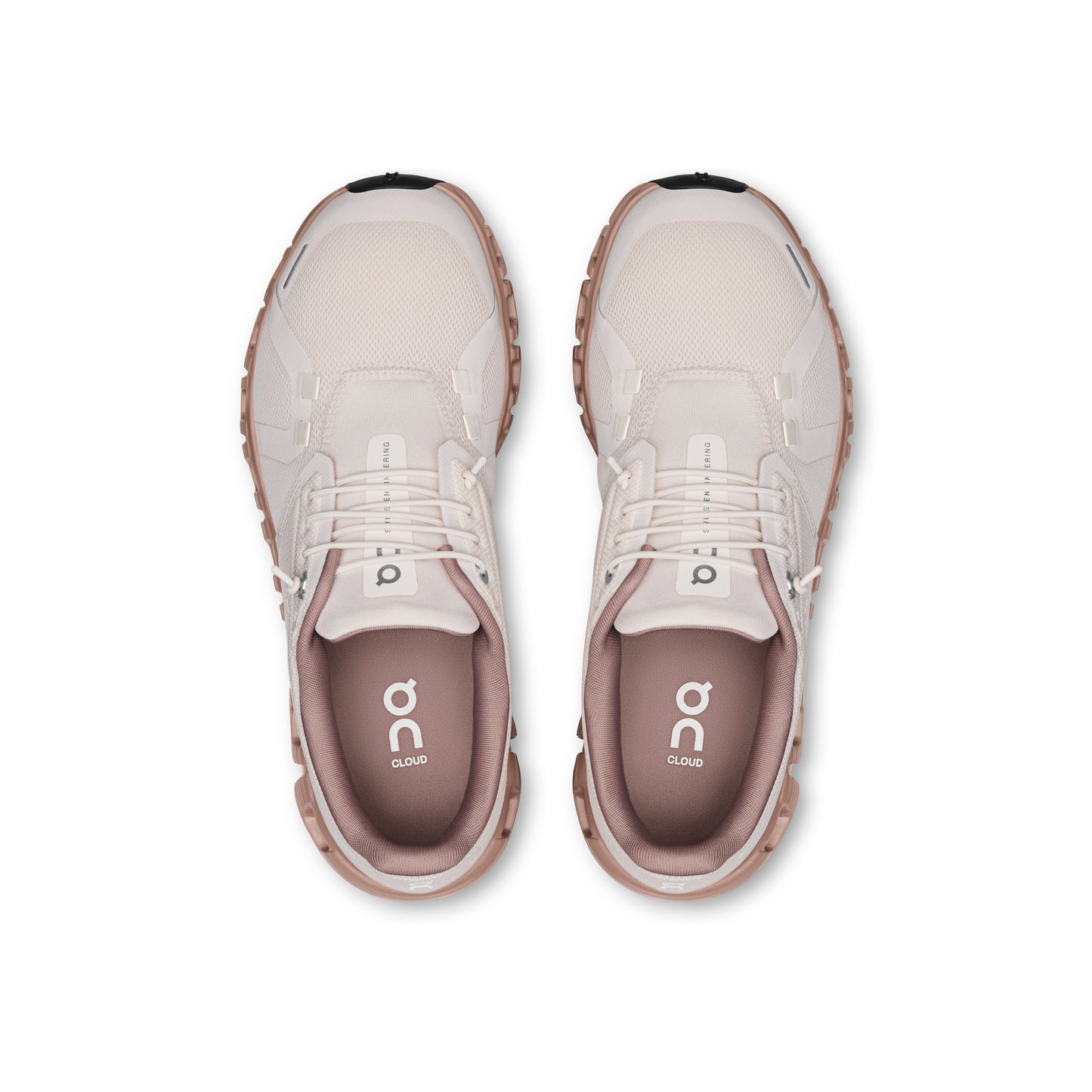 ON Cloud 6 Oyster Biscuit women's sneaker with CloudTec cushioning breathable mesh upper and lightweight everyday comfort
