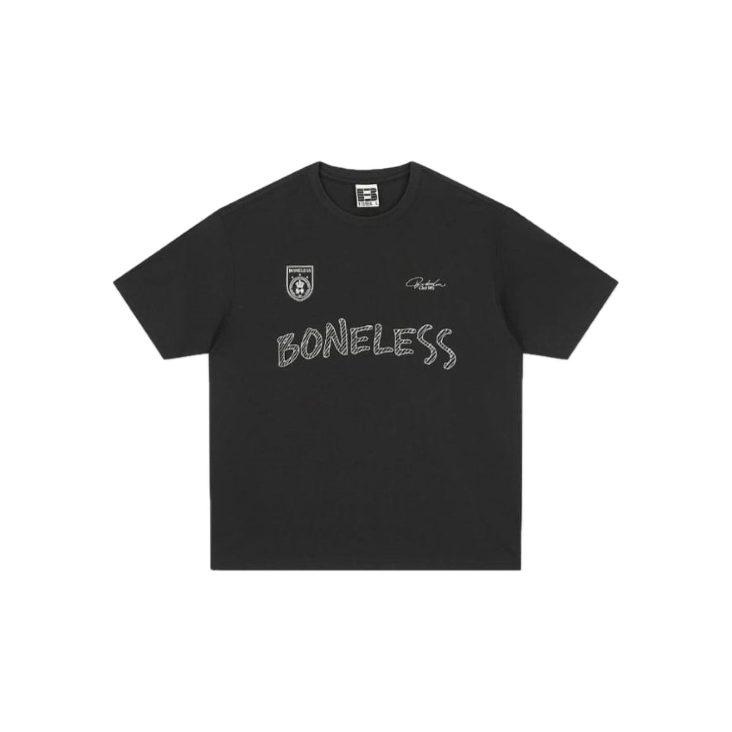 Boneless Graffiti Grid B Print Pattern SS T-Shirt 'Black'