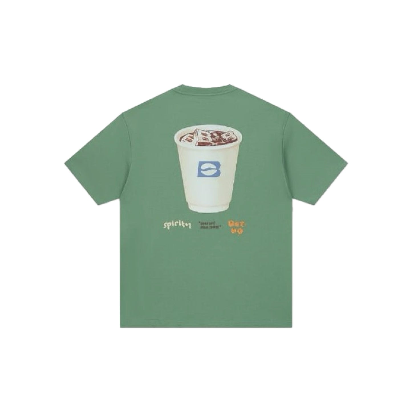 Boneless Iced Americano Illustration Print SS T-Shirt 'Green'