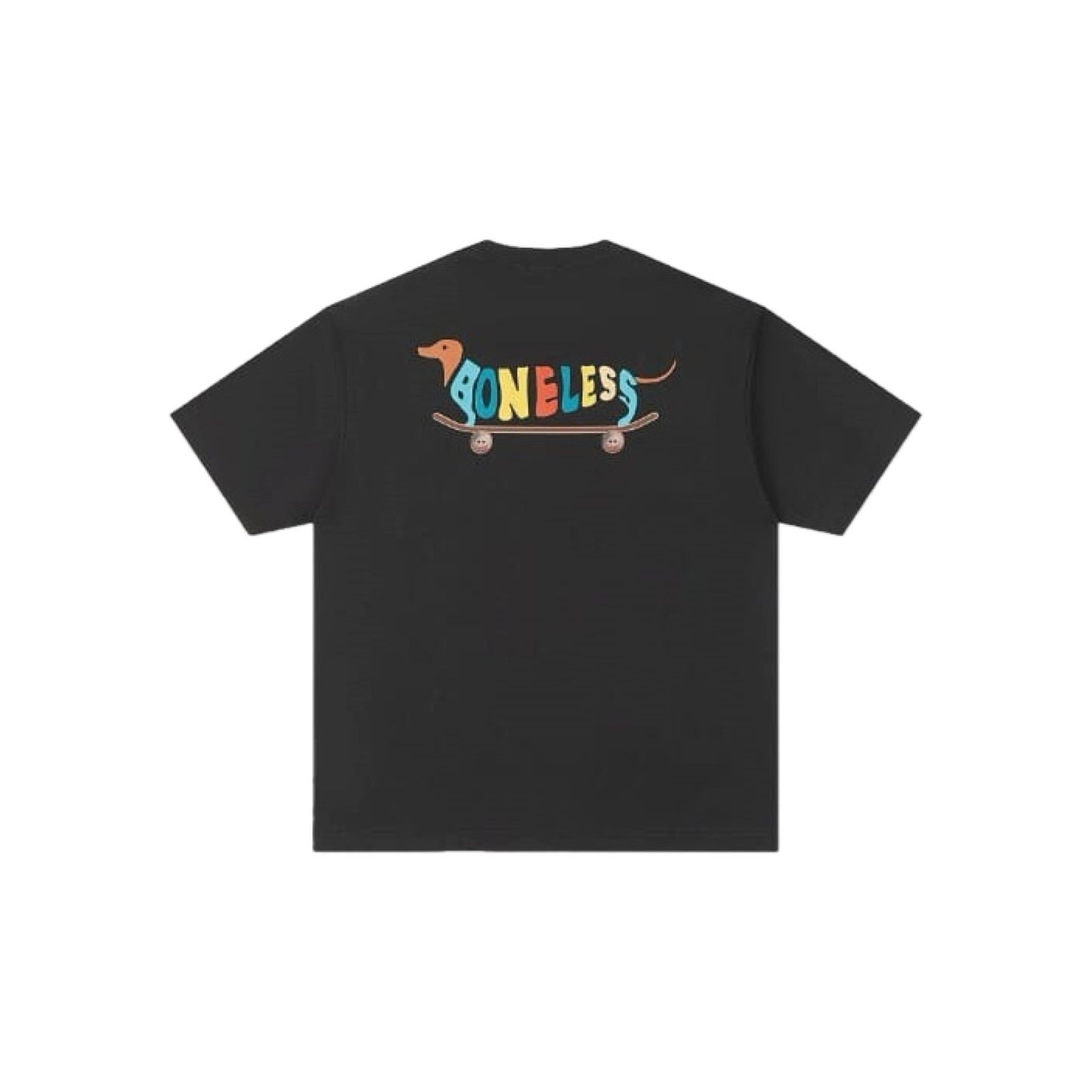 Boneless Skateboarding Dog Print SS T-Shirt 'Black'