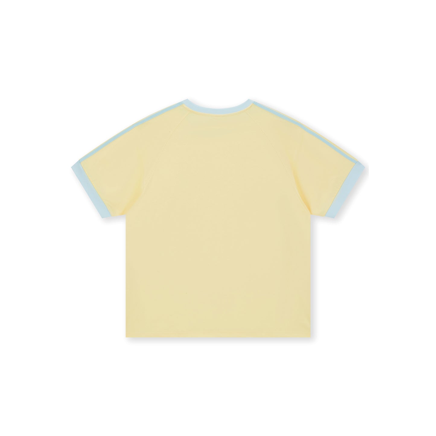 Boneless Puppy Embroidered T-Shirt Yellow with contrast trim and puppy logo on chest