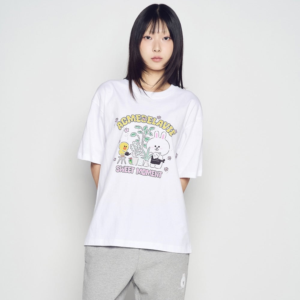 ADLV Line Friends Brown Star SS T-Shirt 'Cream'