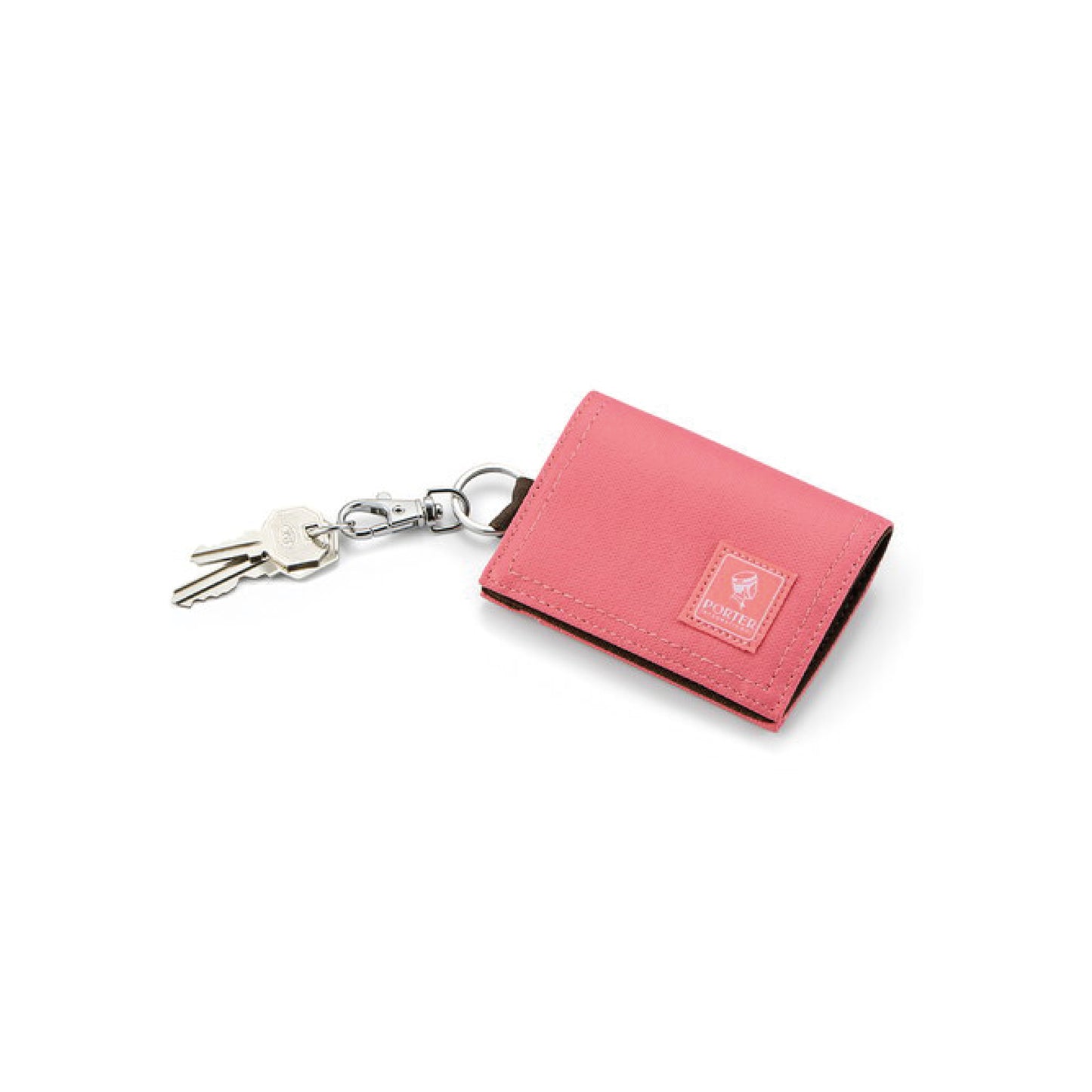 PORTER INTERNATIONAL Catch Coin Case Pink coin pouch key ring compact wallet everyday carry accessory