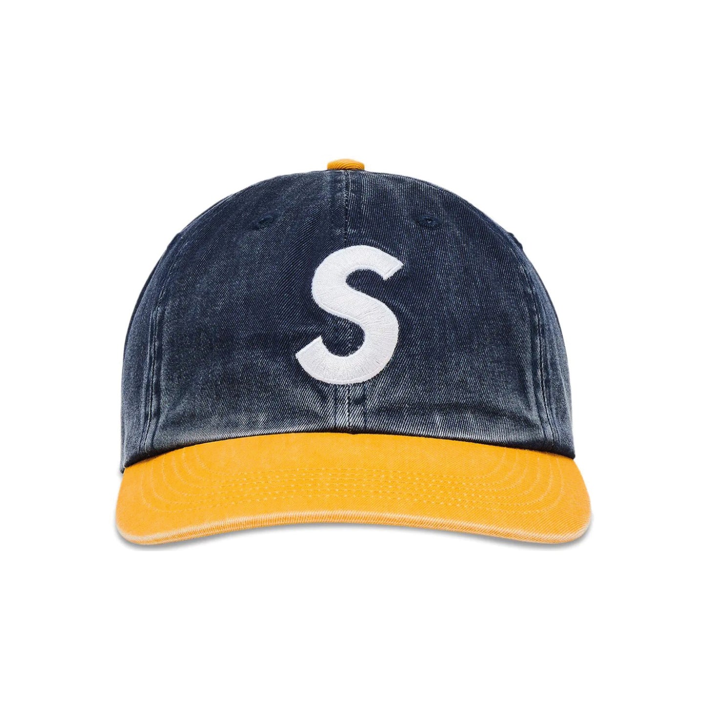 Supreme Pigment Coated 2-Tone S Logo 6-Panel Cap 'Navy'