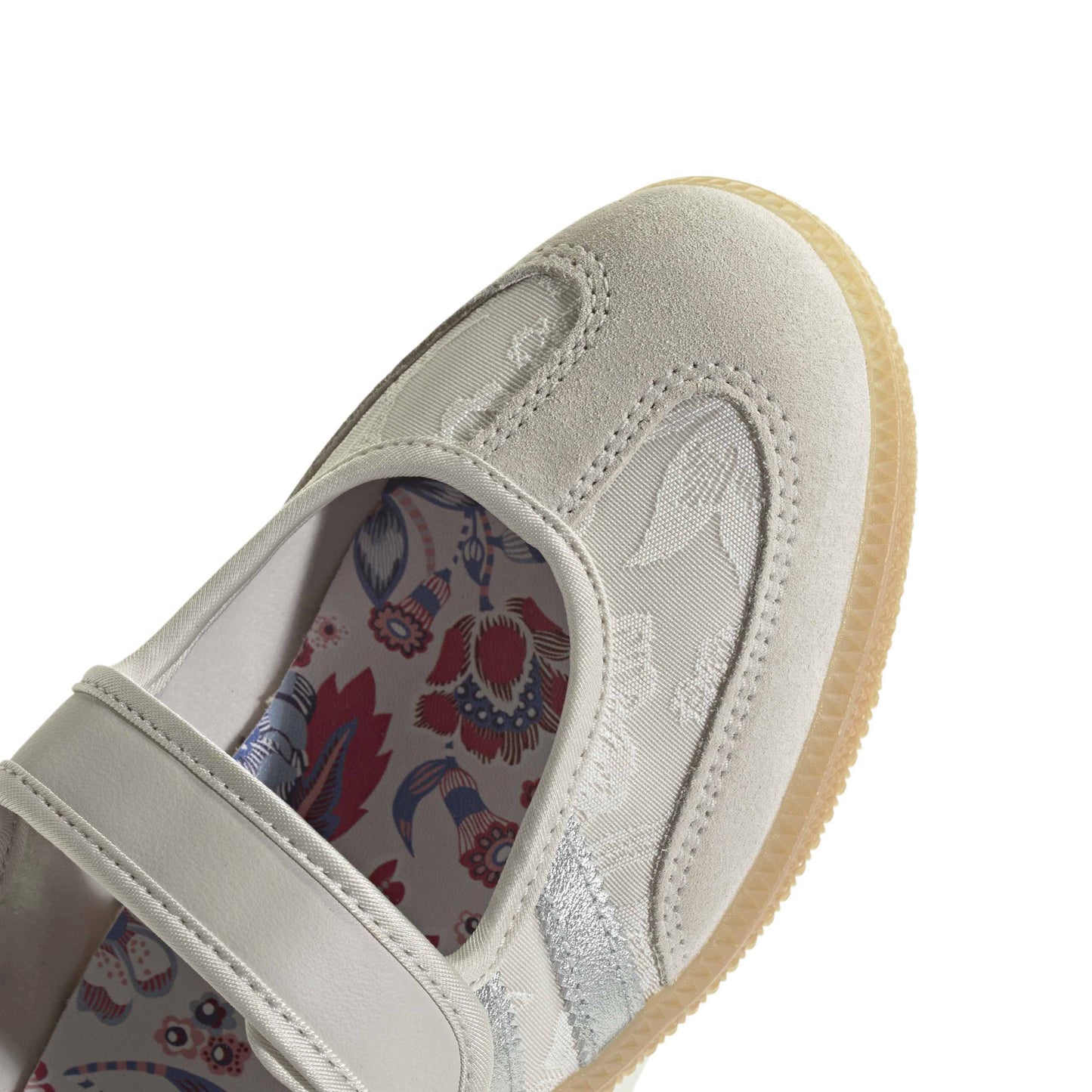 adidas Originals Samba Jane Liberty London Chalk Pearl Silver womens shoes liberty fabric gum sole mary jane sneaker premium design