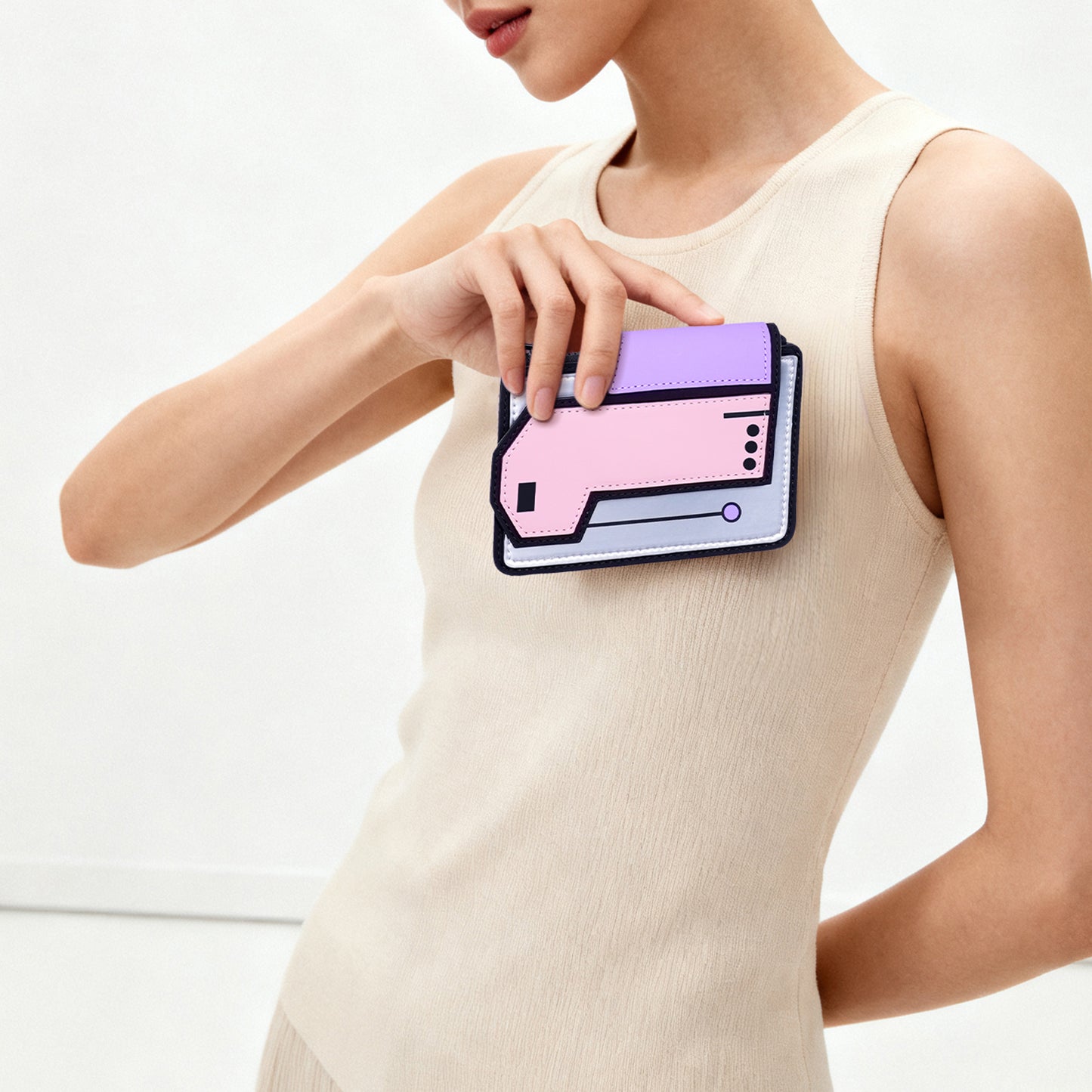 JumpFromPaper ePouch Aurora pouch cartoon 2D design pastel colors compact accessory playful style