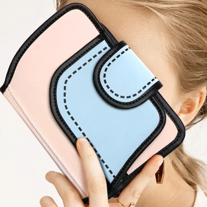 Jump From Paper Passport Holder 'Pink Blue'