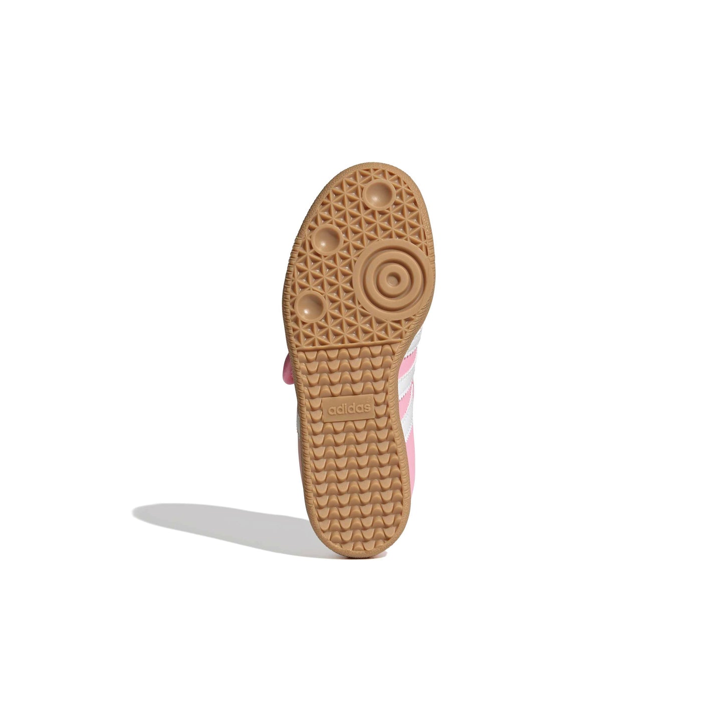 adidas Samba Jane Light Pink Gum GS kids sneakers with velcro strap and gum sole