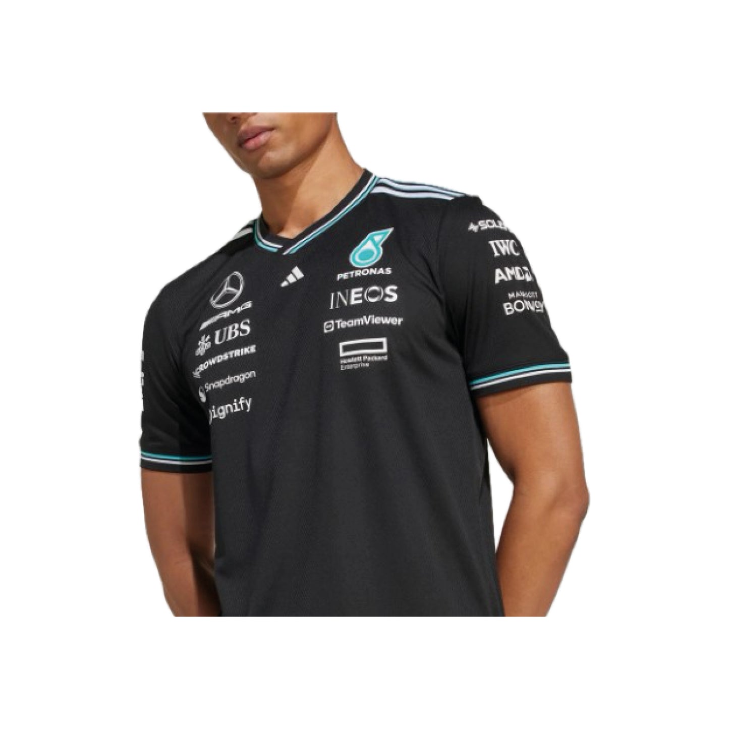 adidas Mercedes - AMG Petronas Formula One Team Driver Jersey Authentic ‘Black / White’