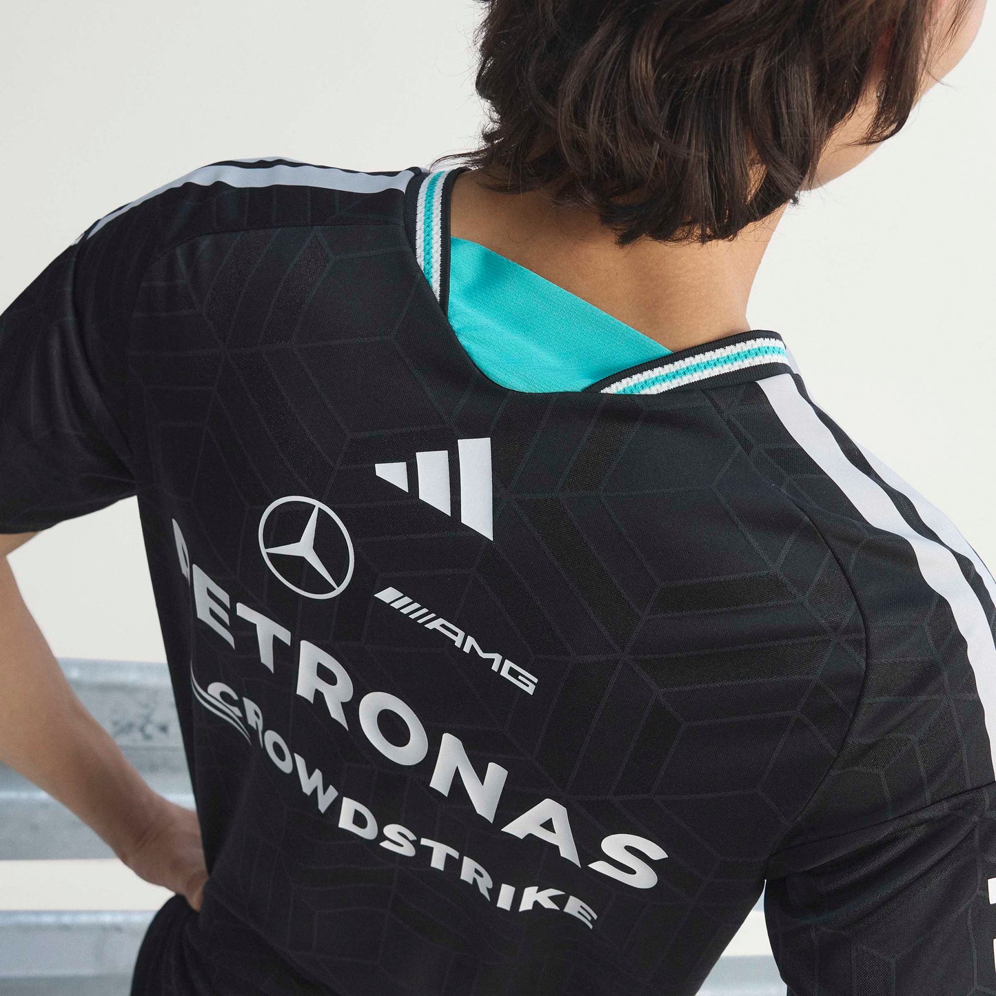 adidas Mercedes AMG Petronas Formula One Team Driver Jersey Authentic SS26 Black official F1 race jersey breathable performance fabric