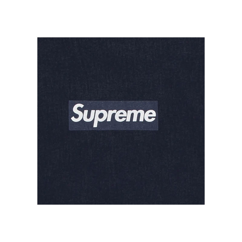 Supreme Washed Box Logo Crewneck Sweatshirt 'Navy'