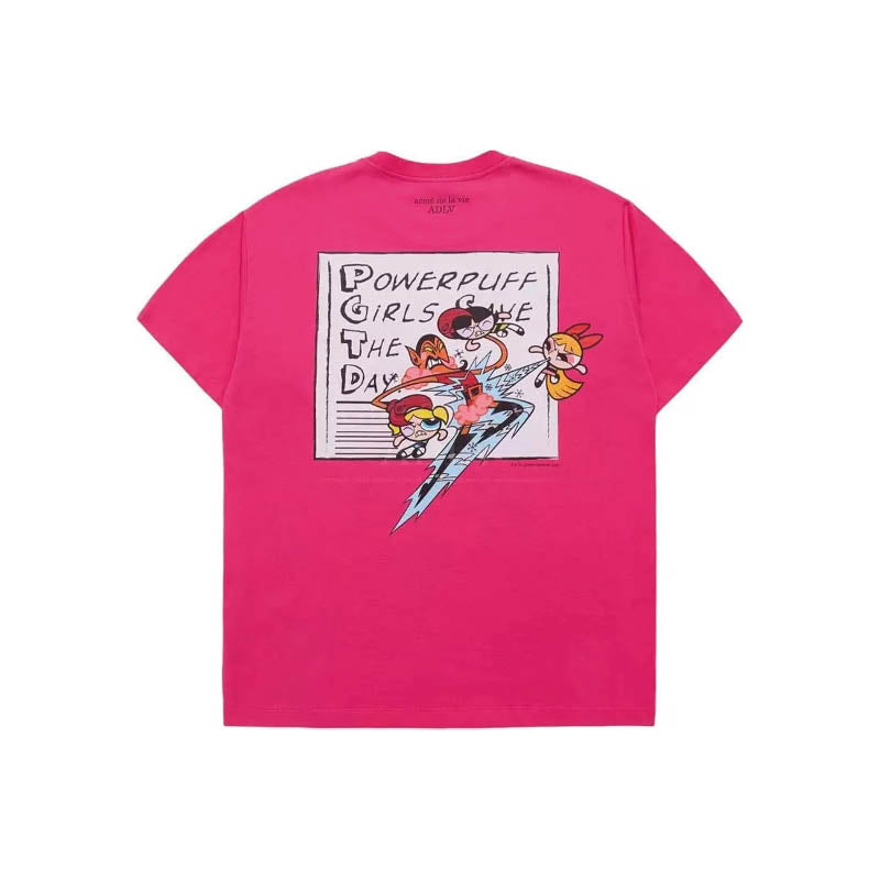 ADLV X The Powerpuff Girls Save The Day T-Shirt 'Pink'