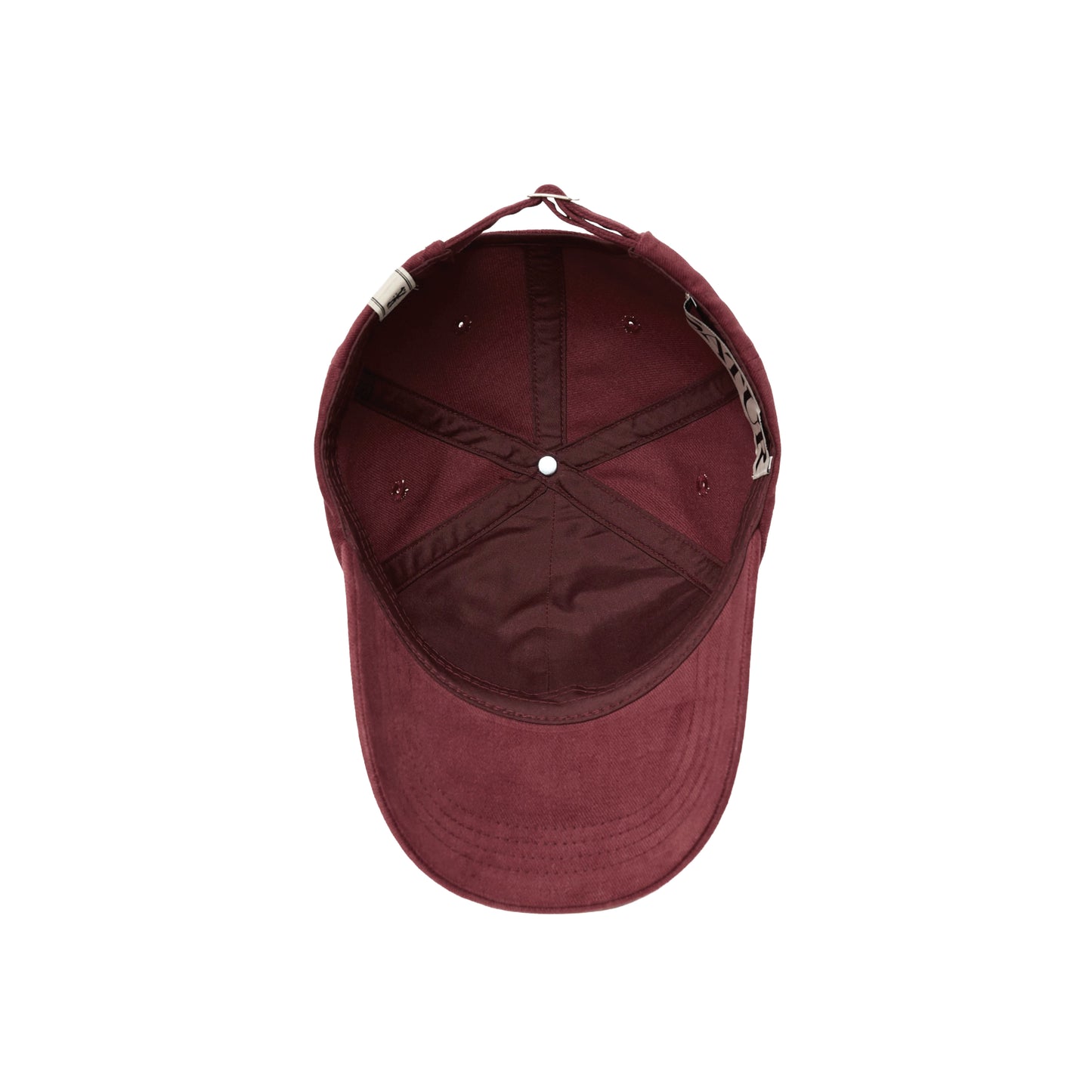 SATUR Loren Classic Ball Cap Burgundy cotton baseball cap embroidered logo curved brim casual headwear
