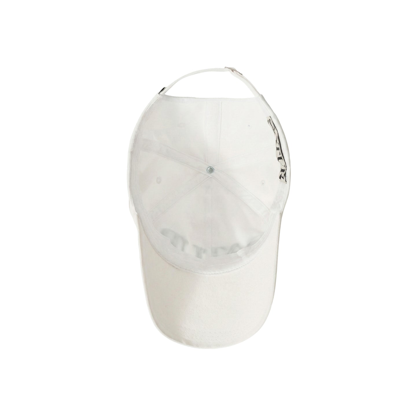 SATUR Vintage Casual Logo Font Ball Cap White cotton baseball cap embroidered logo curved brim casual headwear