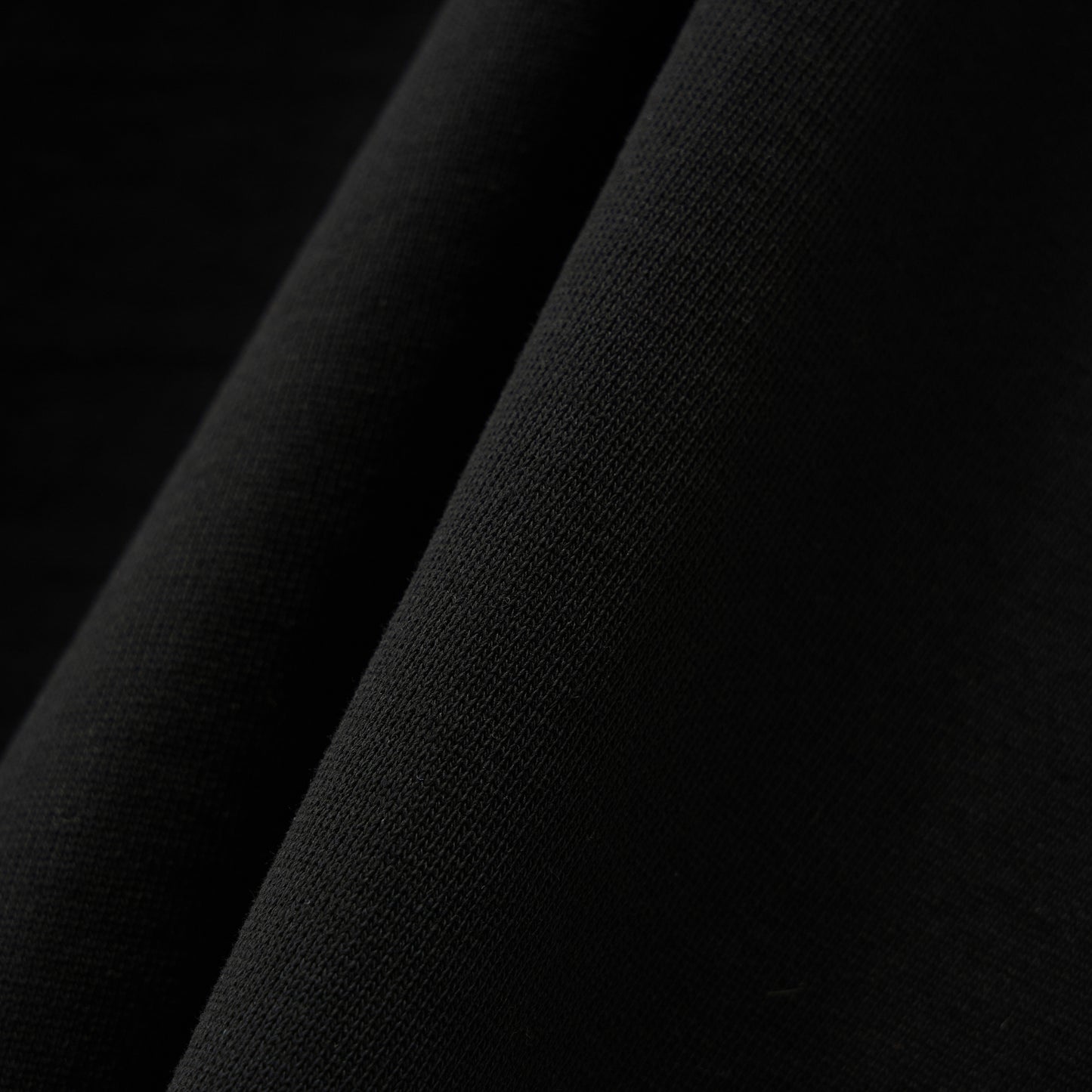 SATUR Loren Small Logo Hood Zip Up Black cotton blend hoodie full zip drawstring hood embroidered logo casual apparel