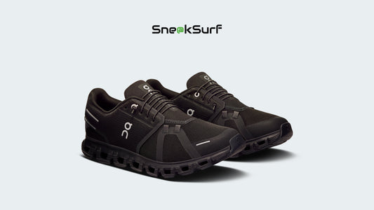 Image of the On Cloud 6 ‘Black,’ a lightweight running shoe with signature CloudTec cushioning and sleek all-black design, built for comfort and everyday wear.