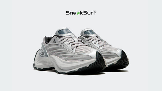 Image of the adidas XLG Metawave ‘Grey Metallic Silver,’ a lifestyle sneaker featuring bold sculpted lines, cushioned Cloudfoam midsole, and a sleek grey–silver palette, designed for all-day comfort and futuristic urban style.