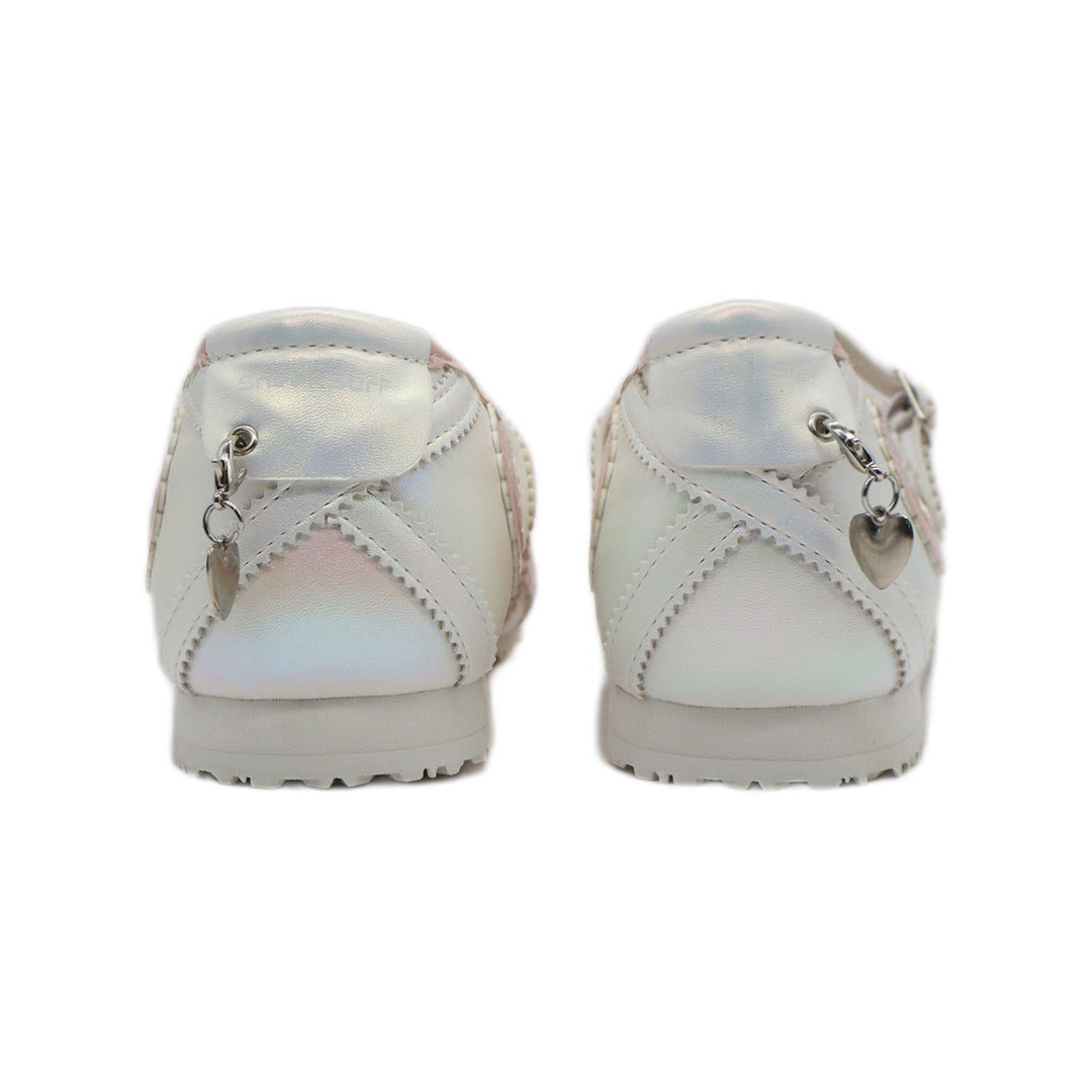 SneakSurf Mary Jane Cloud White/Pink - rear view of both shoes