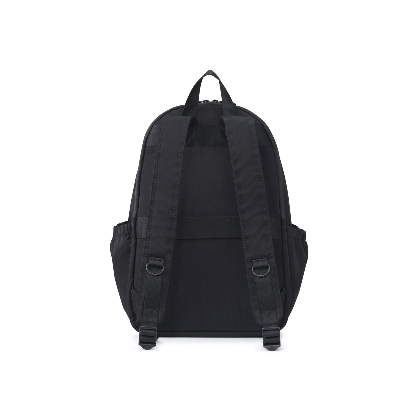 PORTER INTERNATIONAL Lapse Backpack Black textured fabric backpack front flap pocket zip compartments everyday carry