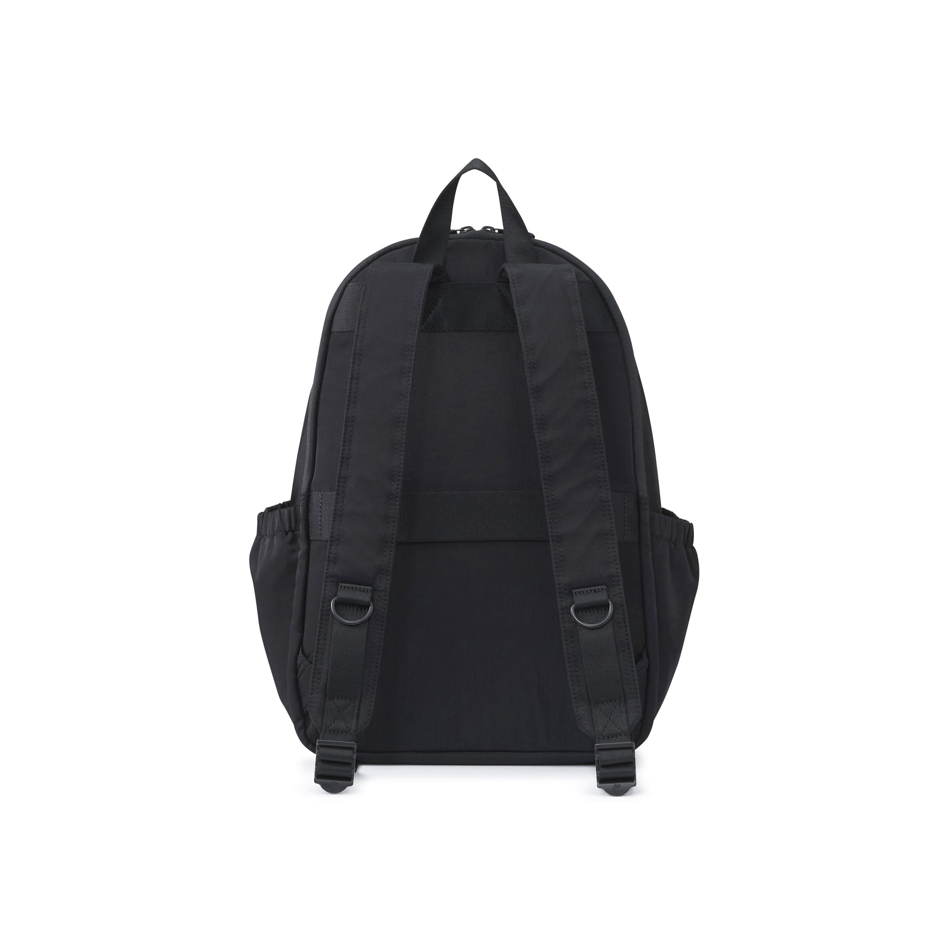PORTER INTERNATIONAL Lapse Backpack Black textured fabric backpack front flap pocket zip compartments everyday carry