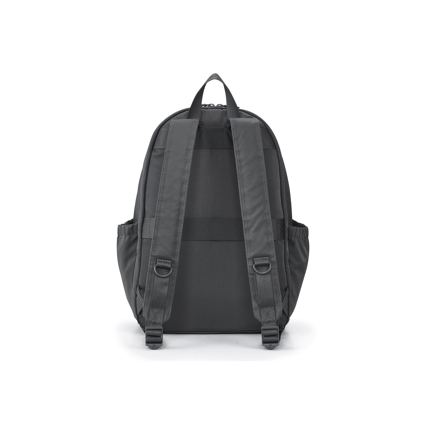 PORTER INTERNATIONAL Lapse Backpack Grey textured fabric backpack front flap pocket zip compartments everyday carry