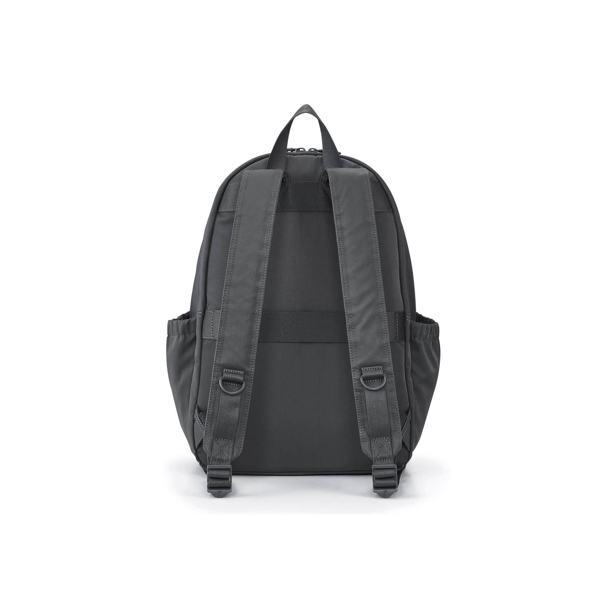 PORTER INTERNATIONAL Lapse Backpack Grey textured fabric backpack front flap pocket zip compartments everyday carry