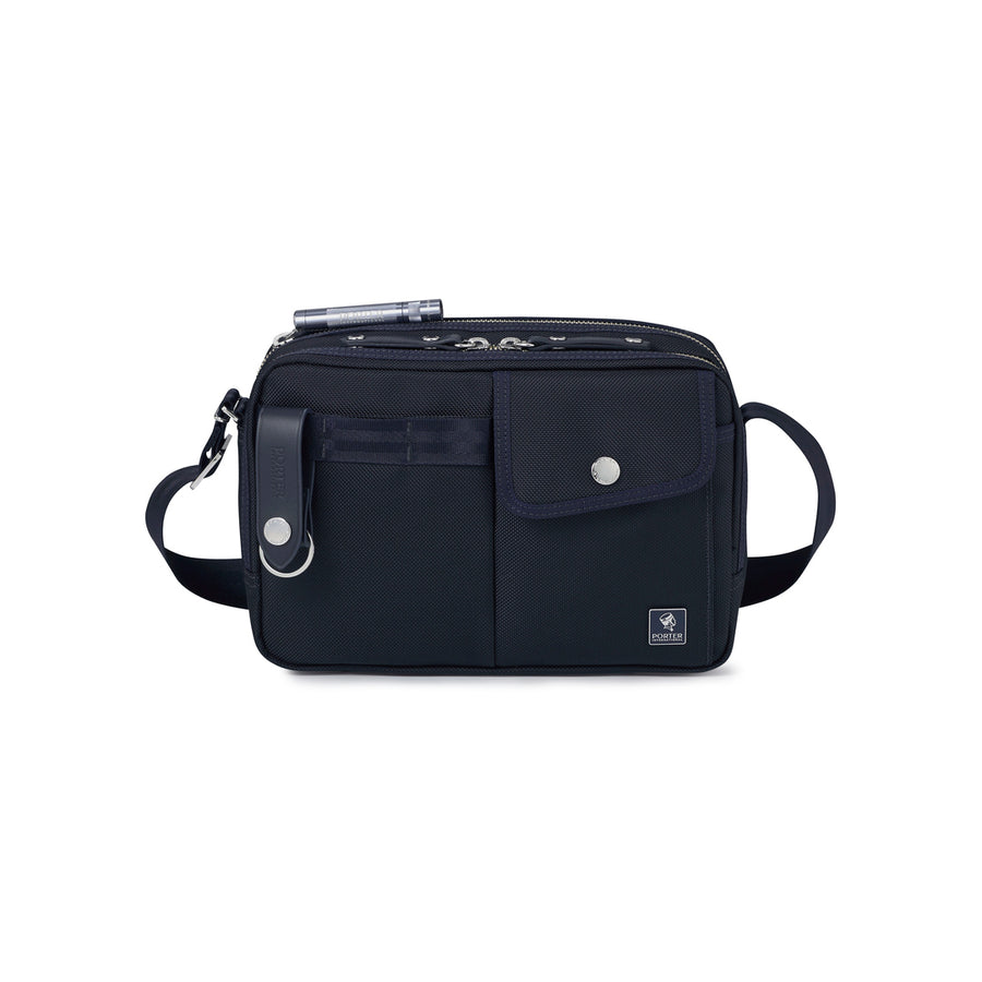 PORTER INTERNATIONAL New Heat Shoulder Bag 'Deep Blue' - front view