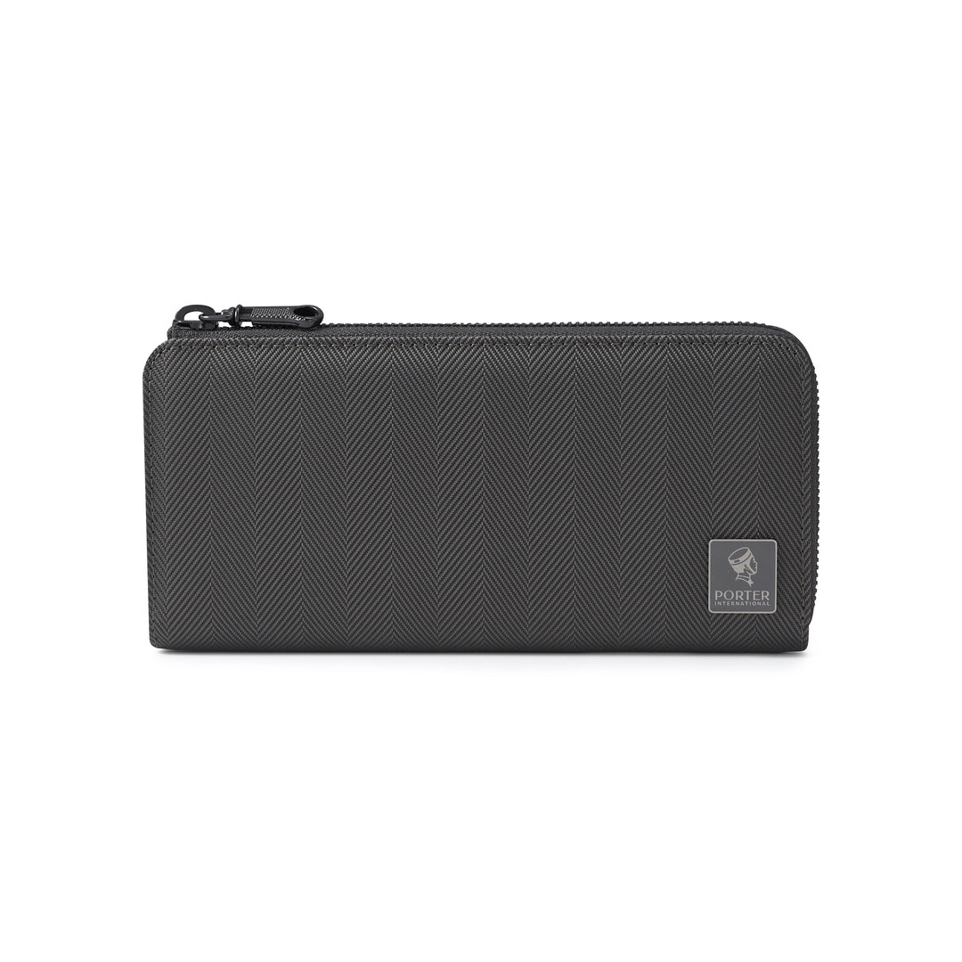 PORTER INTERNATIONAL Melody Long Wallet 'Quiet Grey' - front view