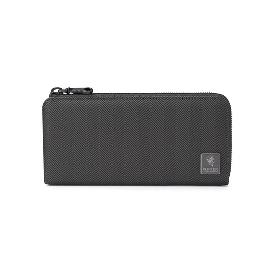 PORTER INTERNATIONAL Melody Long Wallet 'Quiet Grey' - front view