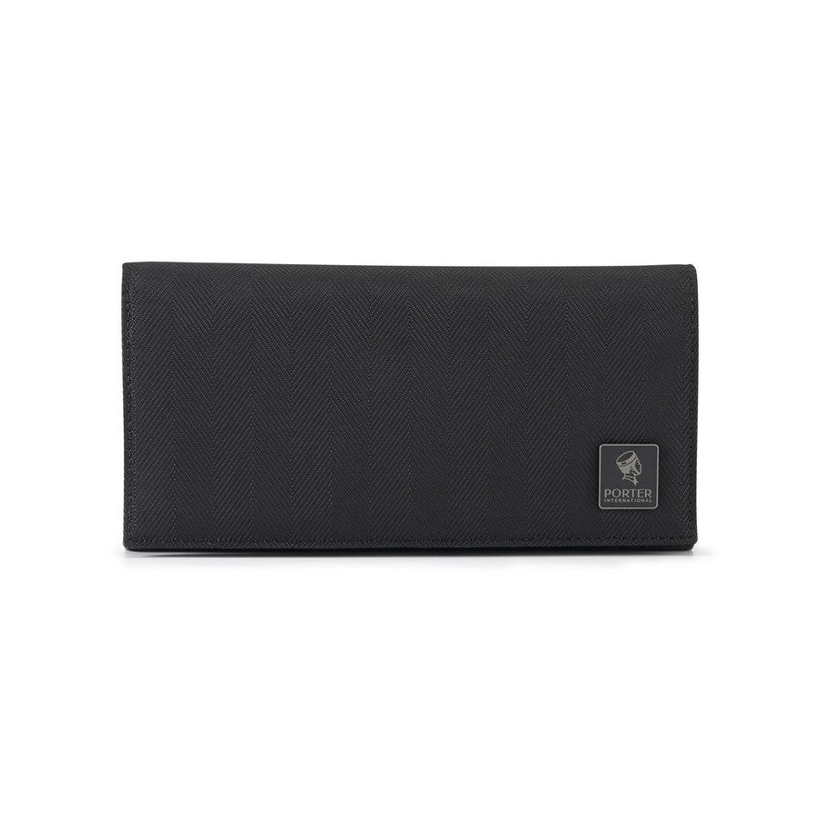PORTER INTERNATIONAL Melody Long Wallet 'Black' - front view