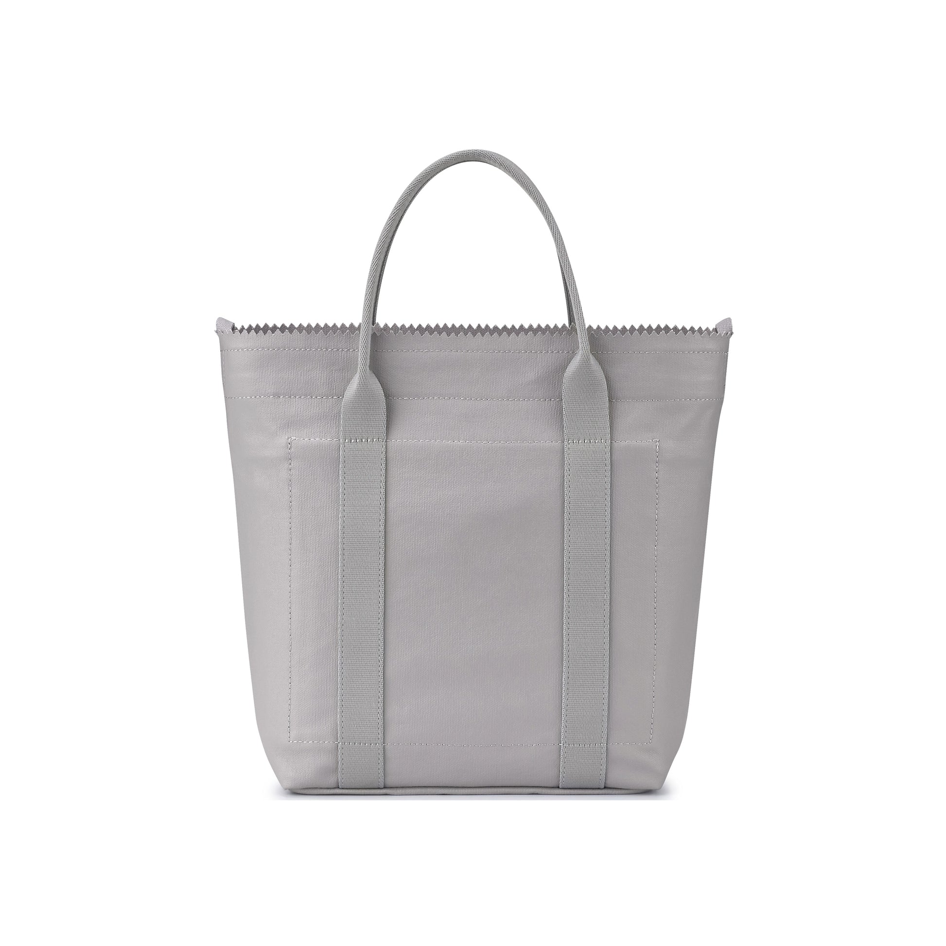 PORTER INTERNATIONAL Puff Handbag M Soft Grey nylon shoulder bag top handle detachable strap structured design