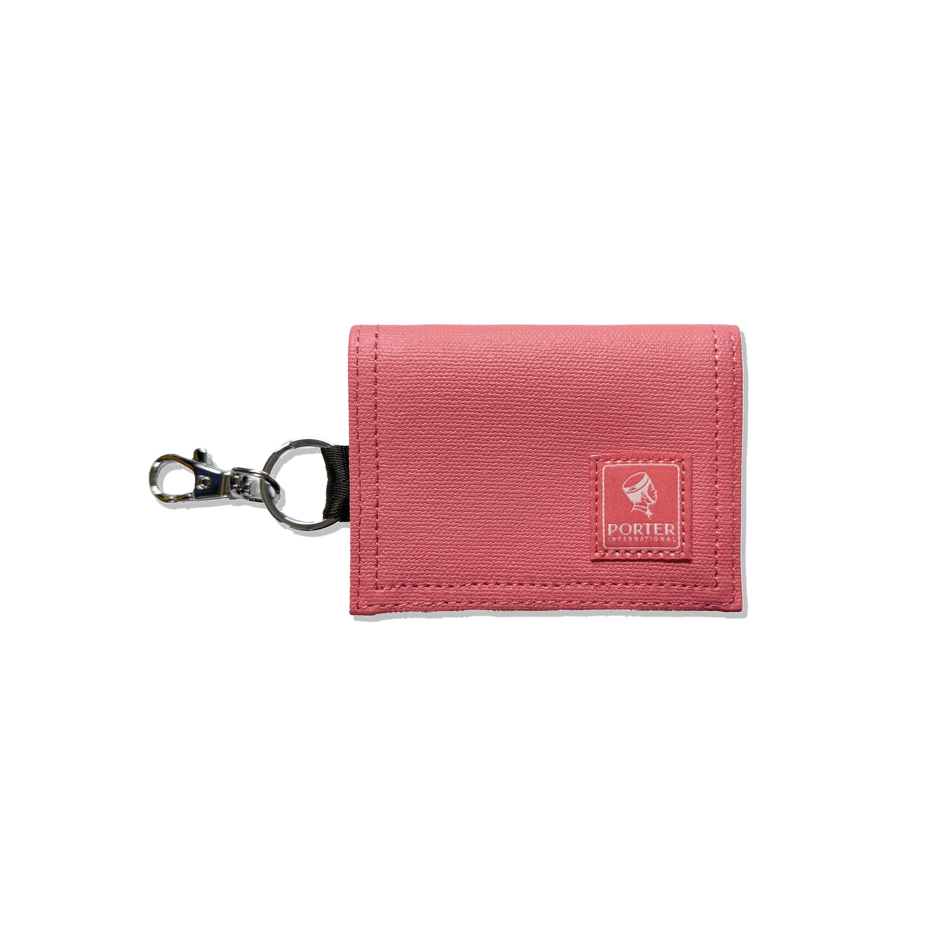 PORTER INTERNATIONAL Catch Coin Case Pink coin pouch key ring compact wallet everyday carry accessory