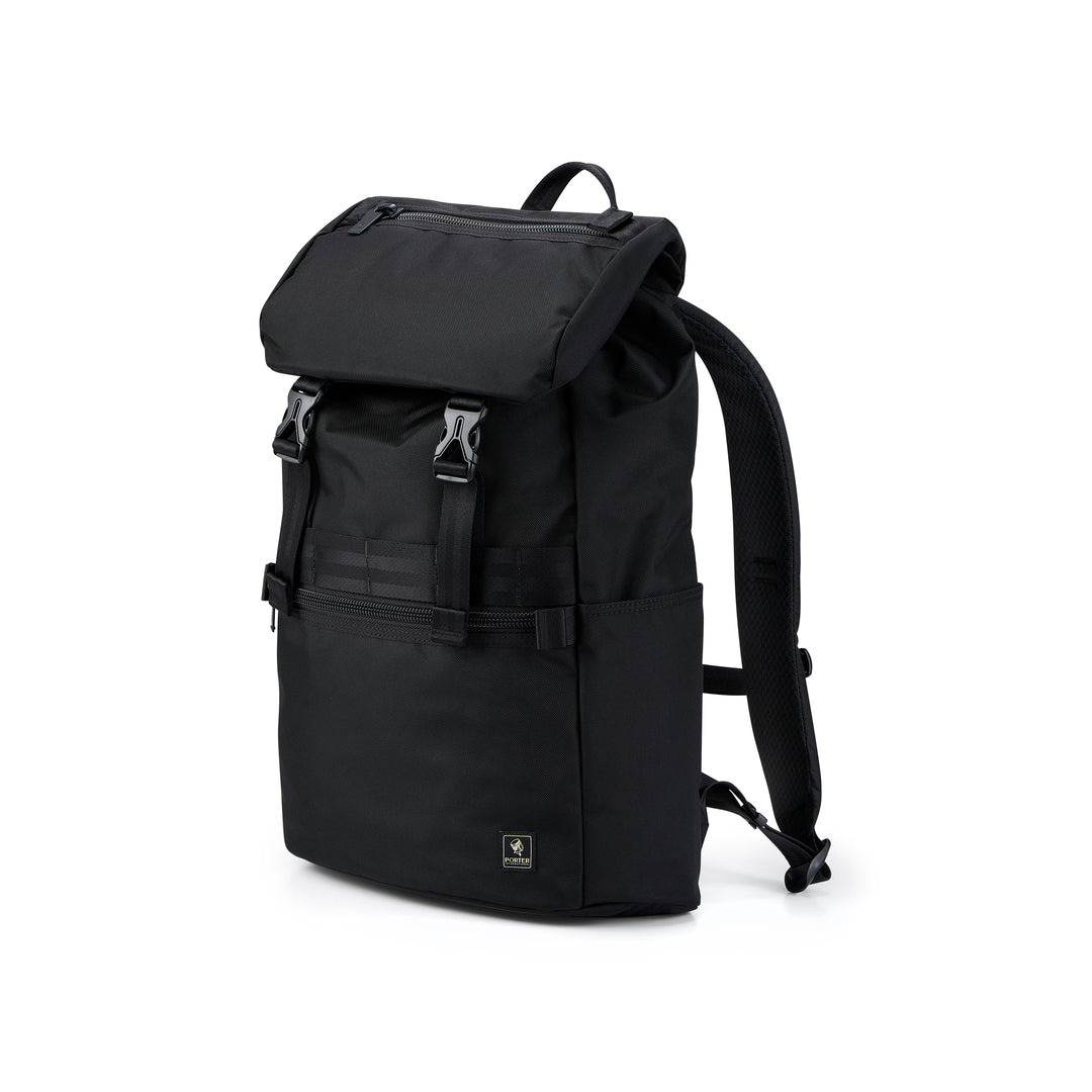 PORTER INTERNATIONAL Youngster Backpack 'Black' - front angled view