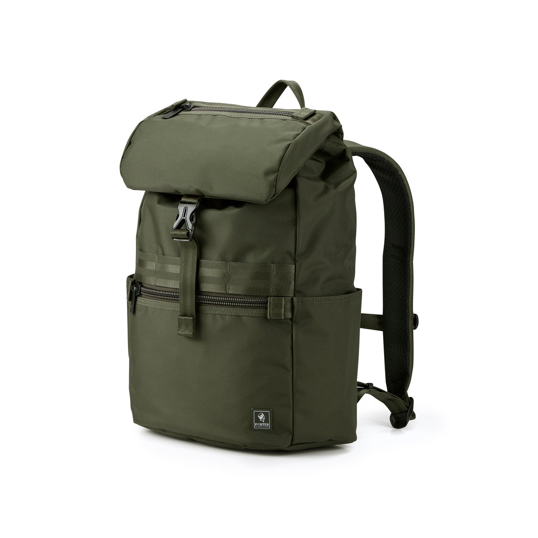 PORTER INTERNATIONAL Youngster Backpack 'Forest Green' - front angled view