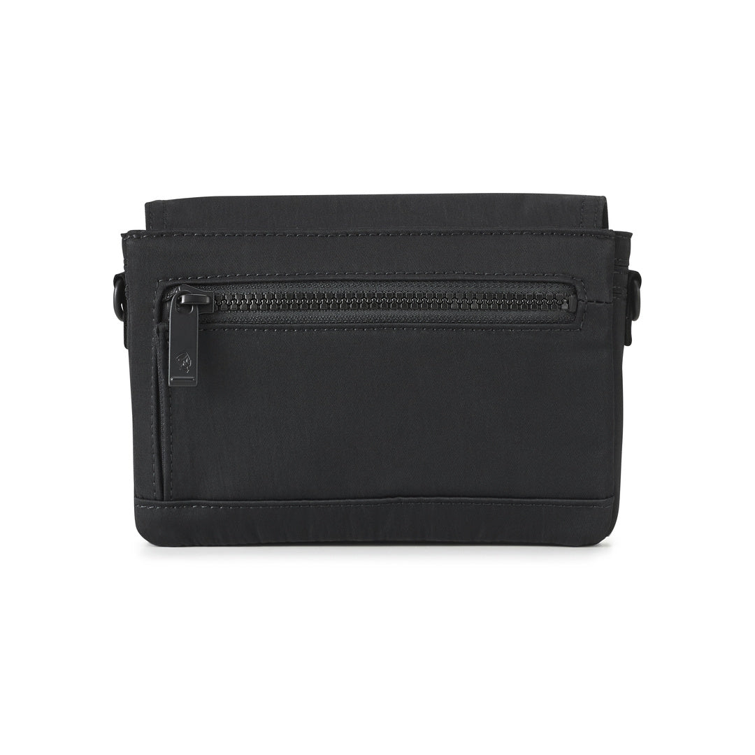 PORTER INTERNATIONAL Mid Shoulder Bag Black back view - SKU 11782-00201