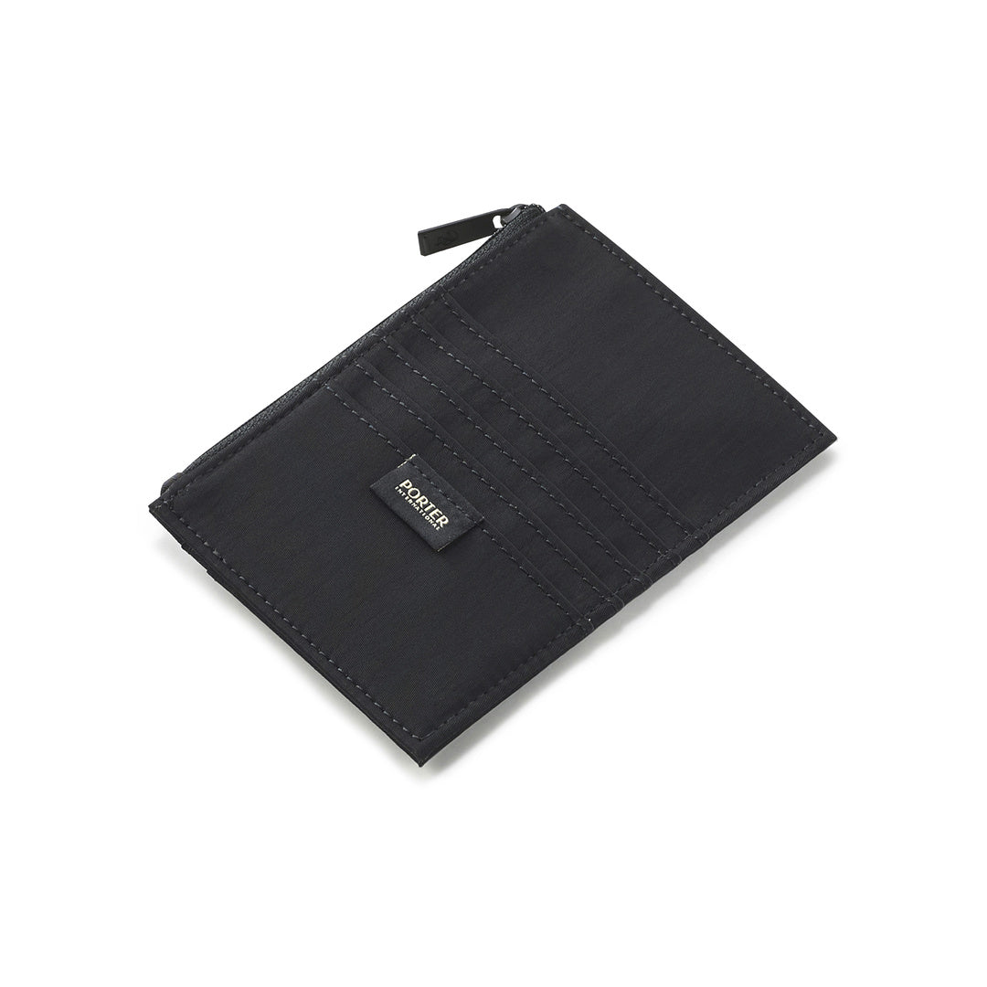PORTER INTERNATIONAL Mid Shoulder Bag Black removable card holder view - SKU 11782-00201
