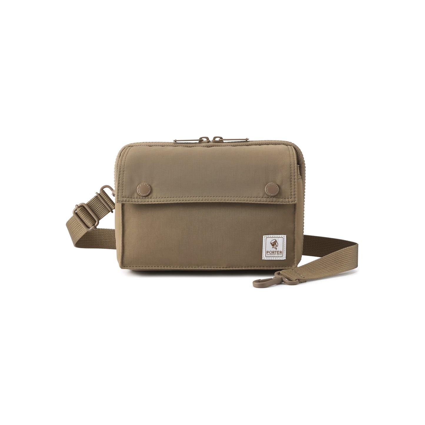Shop PORTER INTERNATIONAL Mid Shoulder Bag M Brown at SneakSurf. Compact textured crossbody with flap pocket and adjustable strap.
