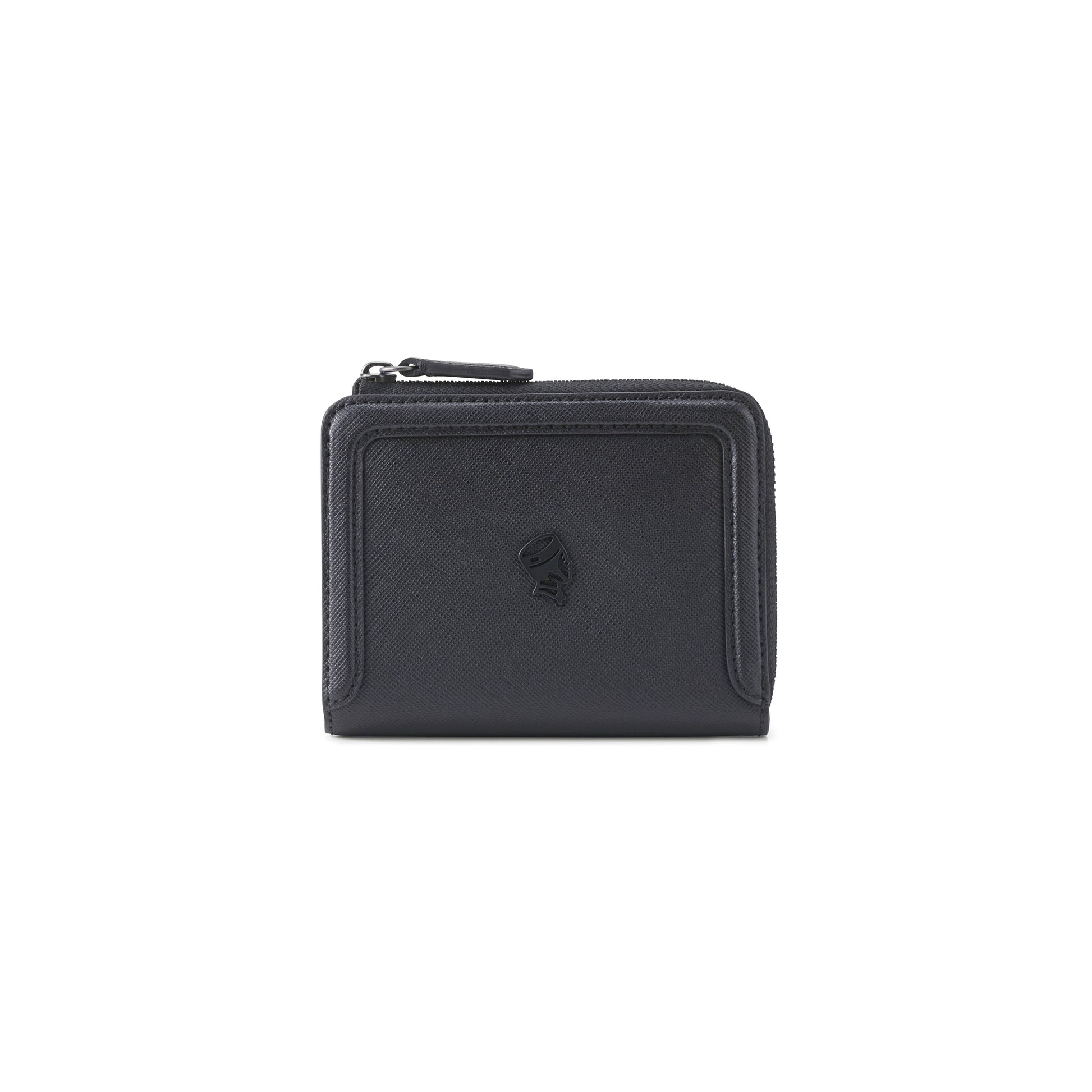 Shop PORTER INTERNATIONAL Bound L-Shaped Wallet Black at SneakSurf. Textured leather compact wallet with zip closure and card slots.