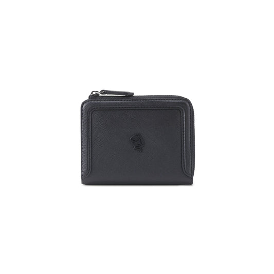 Shop PORTER INTERNATIONAL Bound L-Shaped Wallet Black at SneakSurf. Textured leather compact wallet with zip closure and card slots.