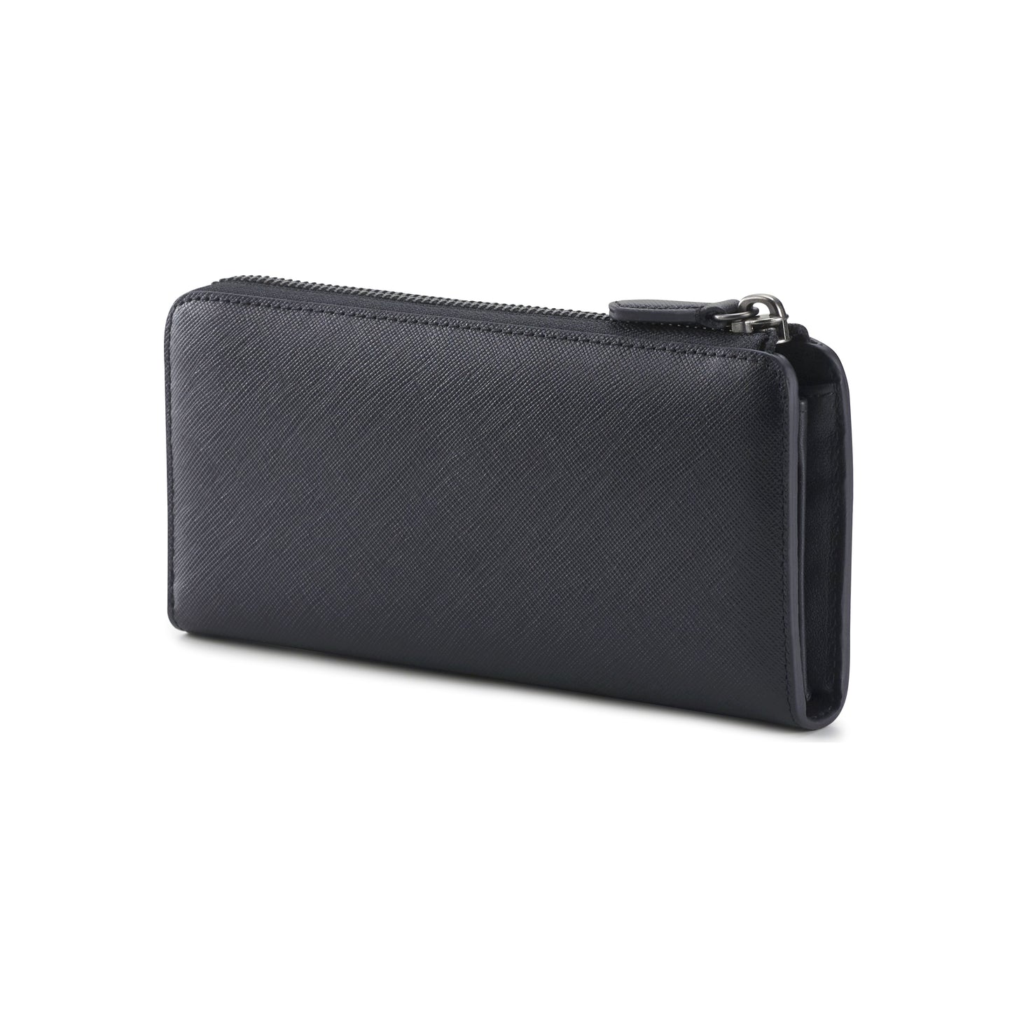 PORTER INTERNATIONAL Bound Long Wallet Black textured leather zip around wallet multiple card slots long design