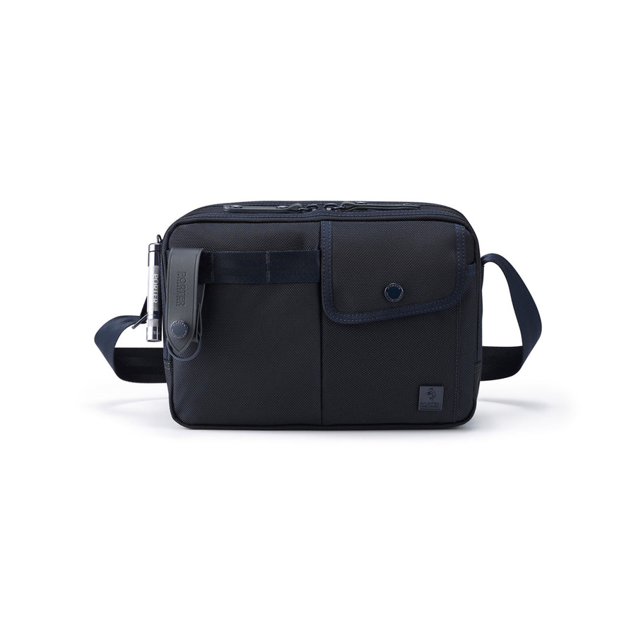 PORTER INTERNATIONAL New Heat Shoulder Bag 'Deep Blue' - front view