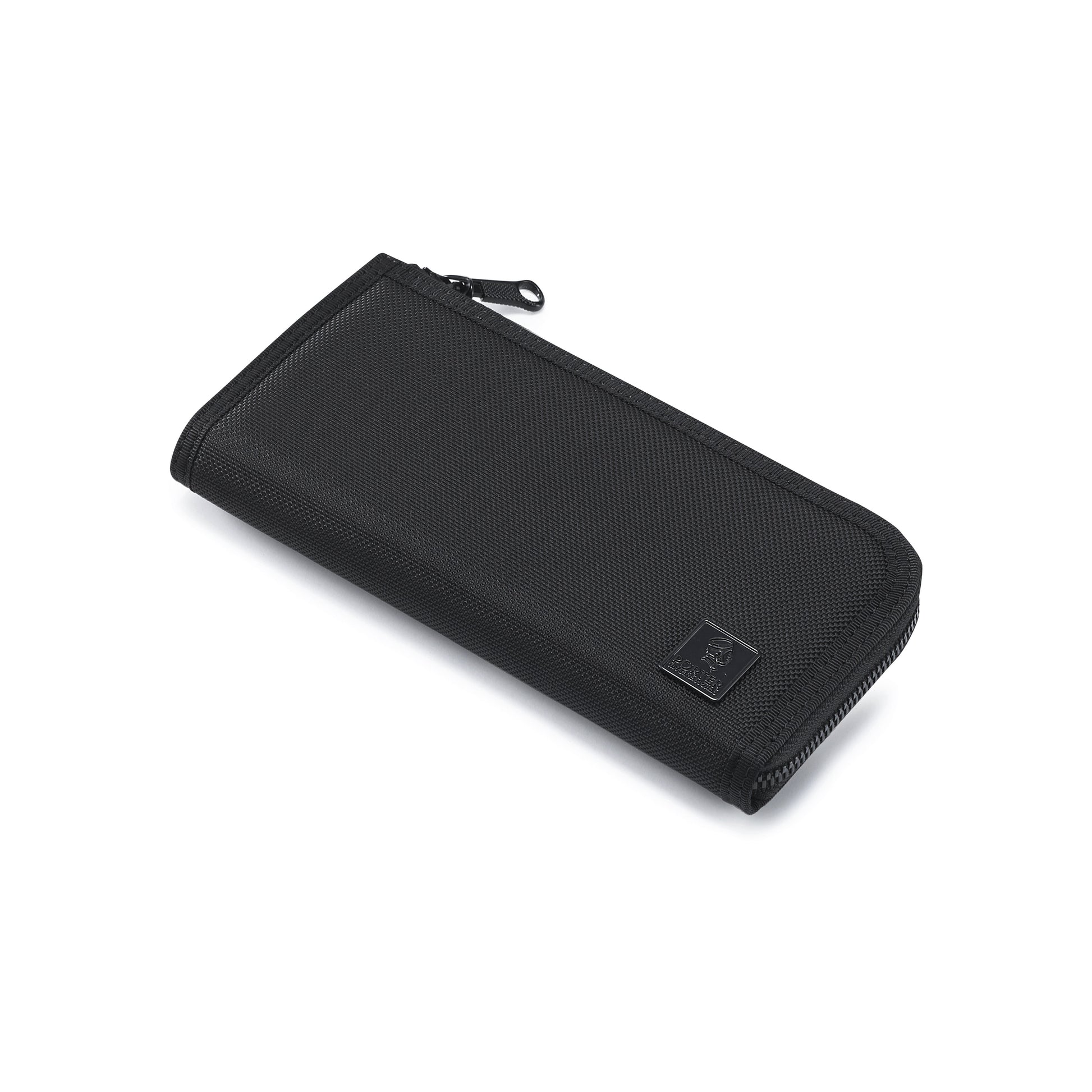 PORTER INTERNATIONAL New Heat Long Wallet Jet Black with durable textured fabric and slim zip-around design