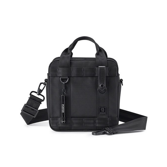 PORTER INTERNATIONAL New Heat Handbag 'Black' - front view