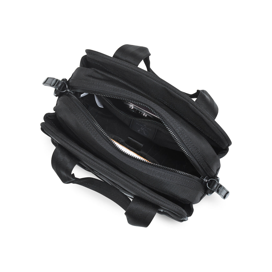 PORTER INTERNATIONAL New Heat Handbag 'Black' - open front compartment