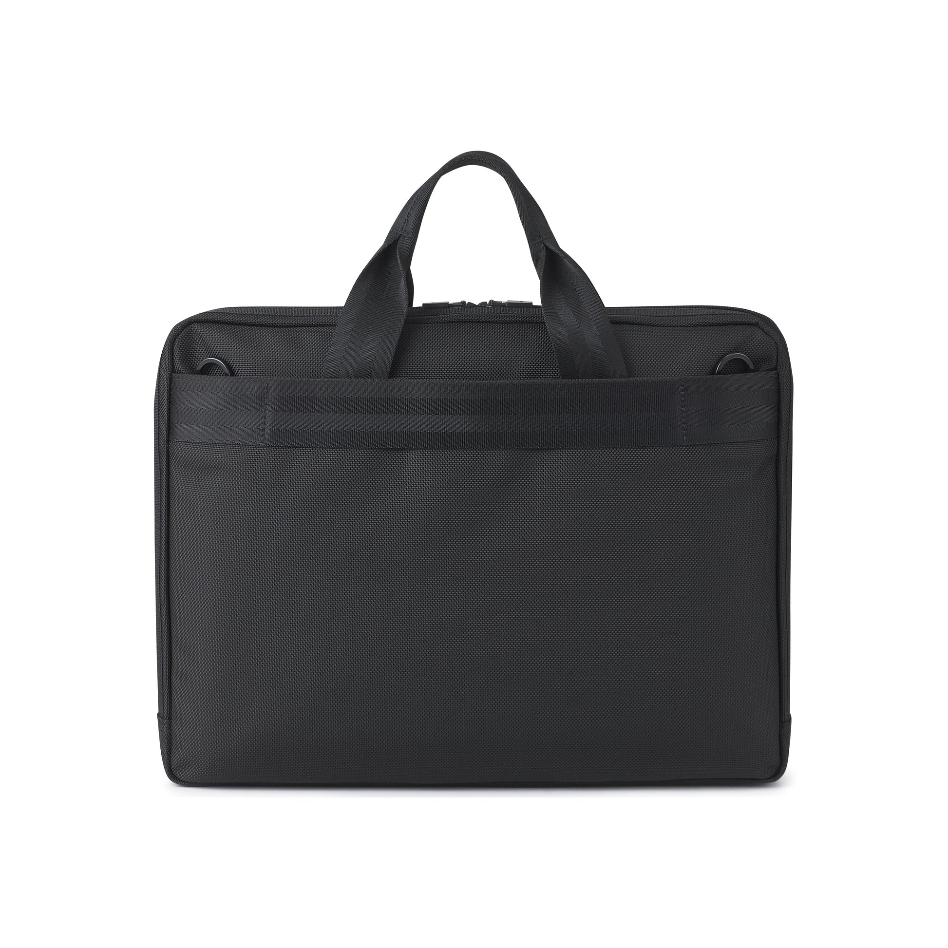 PORTER INTERNATIONAL New Heat Briefcase Black durable fabric laptop bag dual handles adjustable shoulder strap multiple compartments