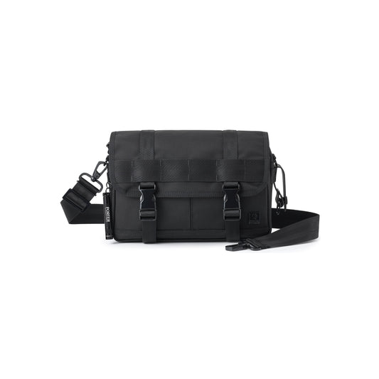 PORTER INTERNATIONAL New Heat Shoulder Bag Black tactical fabric crossbody bag flap closure multiple pockets adjustable strap
