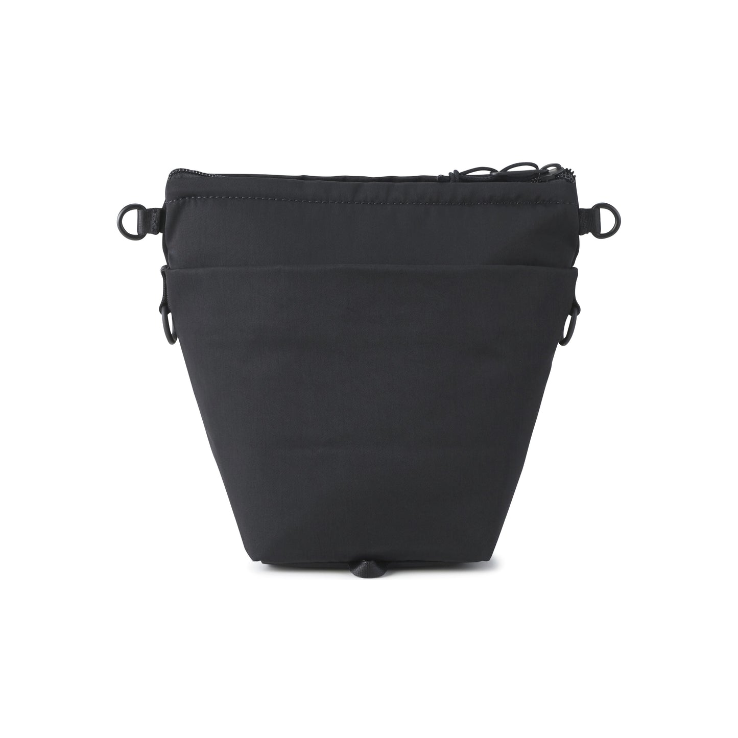 PORTER INTERNATIONAL Level Shoulder Bag M Black textured fabric crossbody bag adjustable strap zip closure compact design