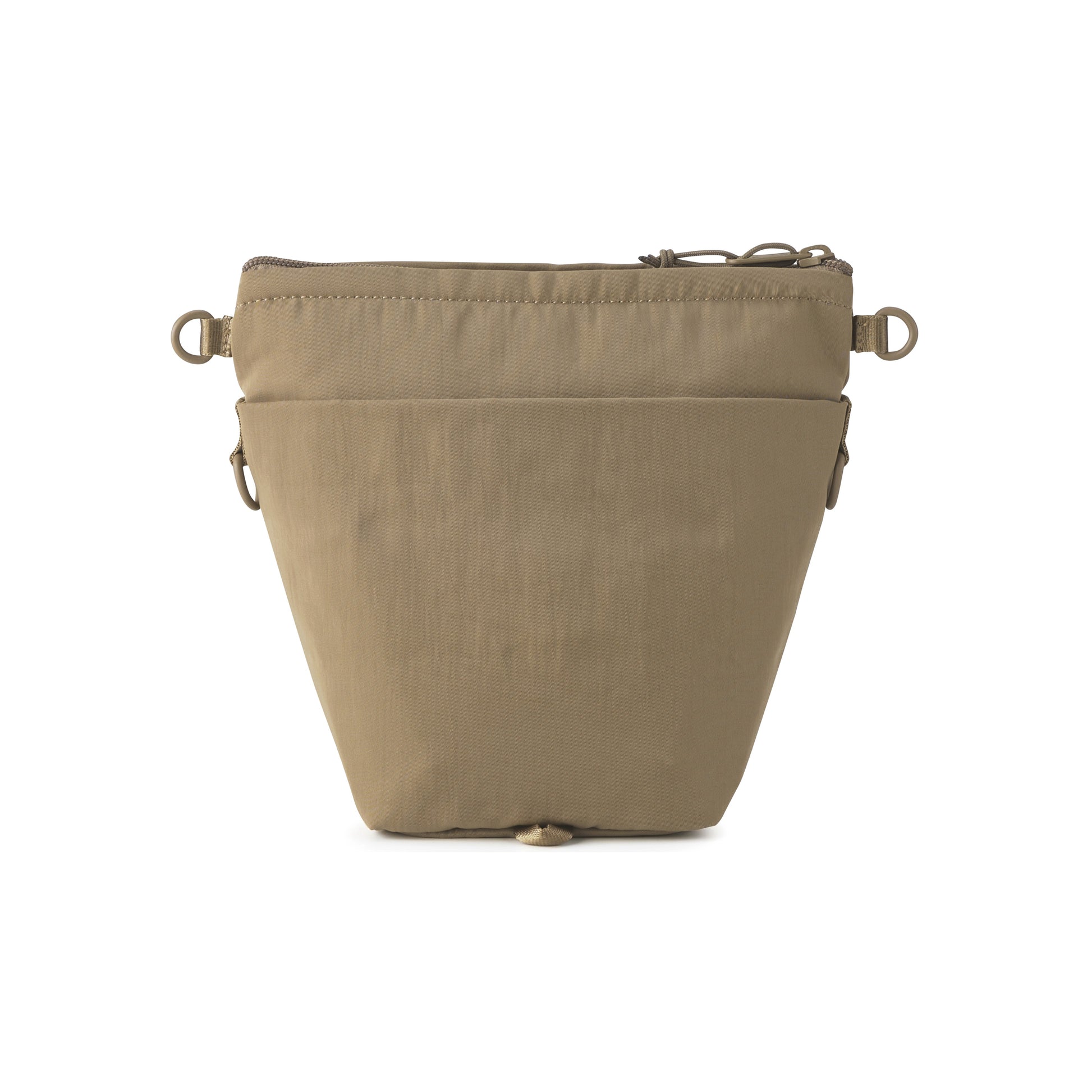 PORTER INTERNATIONAL Level Shoulder Bag M Brown textured fabric crossbody bag adjustable strap zip closure compact design